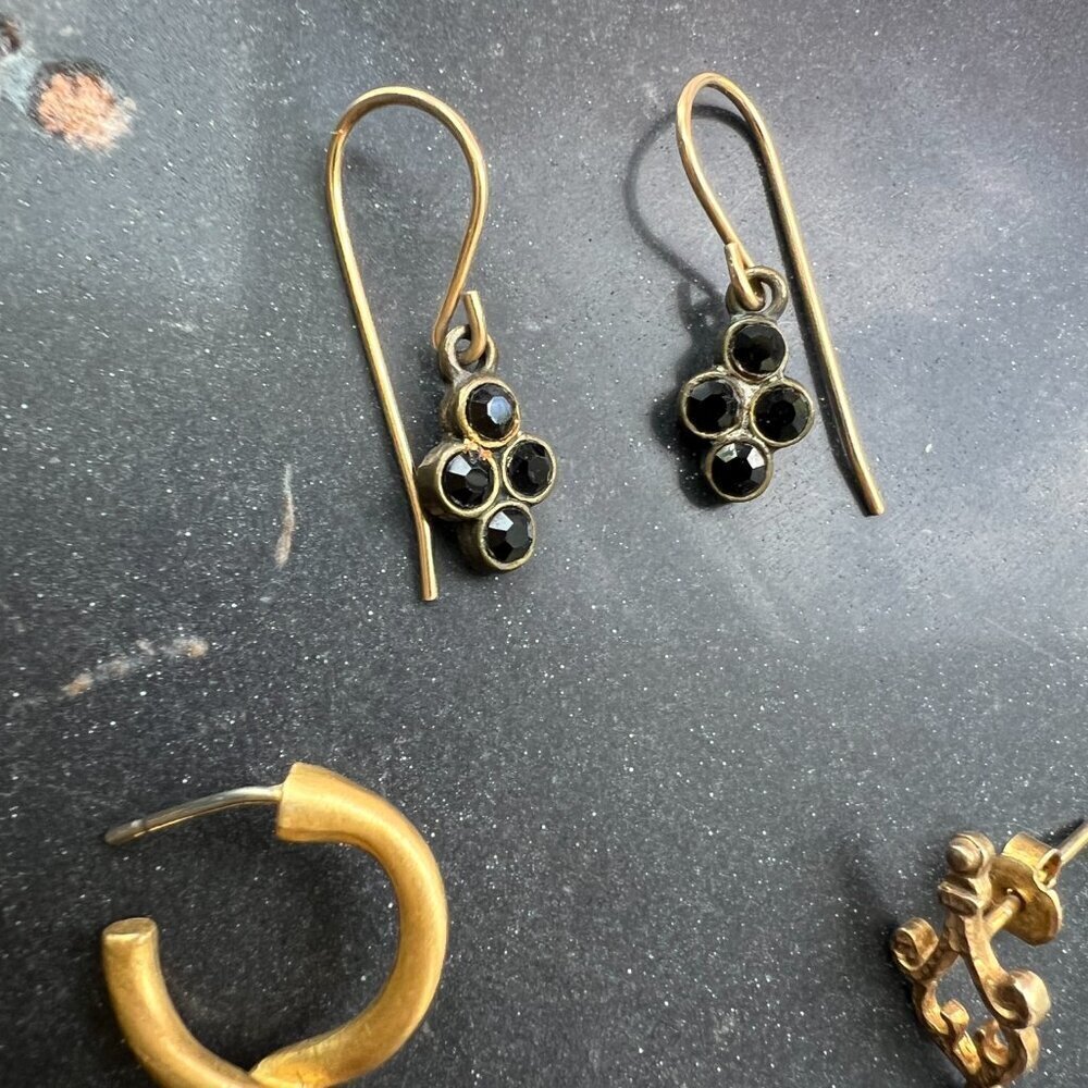 Vintage Earring Lot - Etruscan Crystal 90s - Picture 7 of 7